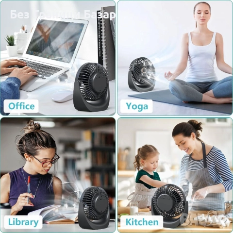 Нов Компактен USB вентилатор – 5 скорости, мощен и тих, подходящ за пътуване, снимка 2 - Други стоки за дома - 51668513