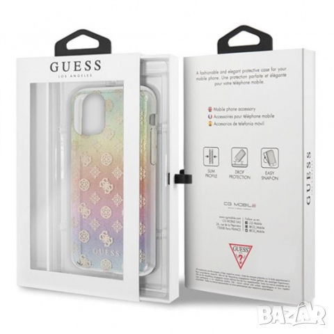 Оригинален калъф гръб кейс Guess Iridescent Peony - iPhone 11 (6.1), Многоцветен, снимка 5 - Калъфи, кейсове - 36481356