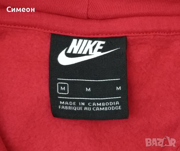 Nike AIR Fleece Hoodie оригинално горнище M Найк памук спорт суичър, снимка 4 - Спортни дрехи, екипи - 40785046