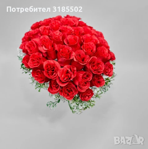 Елегантен букет от изкуствени рози, снимка 8 - Изкуствени цветя - 51228010