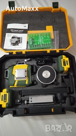 Лазерен нивелир 360°,самонивелиращ се,16 линии,4×360°,4D , снимка 10 - Измервателни инструменти - 52165800