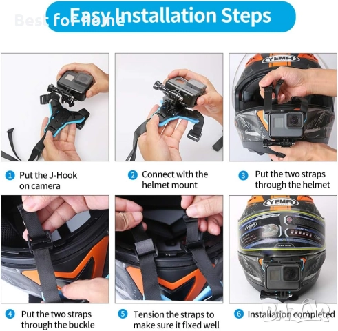 TELESIN Скоба за каска, снимка 4 - Аксесоари и консумативи - 52564939