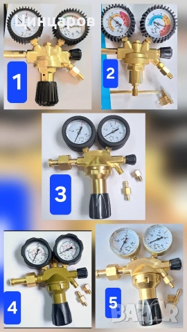 Азот 50bar регулатори, редуцир-вентили с накрайник клима и маркуч накрайник