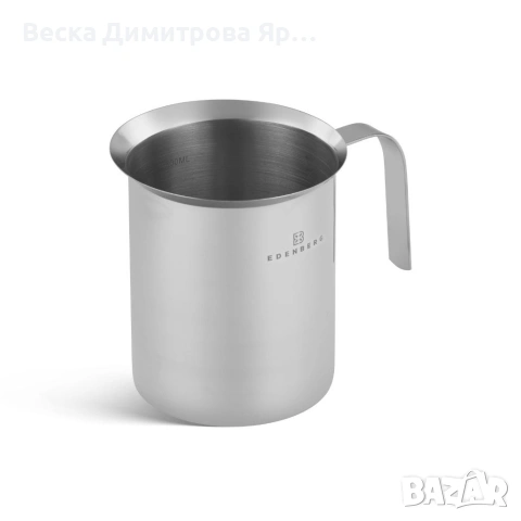 Ръчен уред за разпенване на мляко Edenberg, неръждаема стомана, мерителна скала, 400мл / 800мл, снимка 7 - Съдове за готвене - 53638932