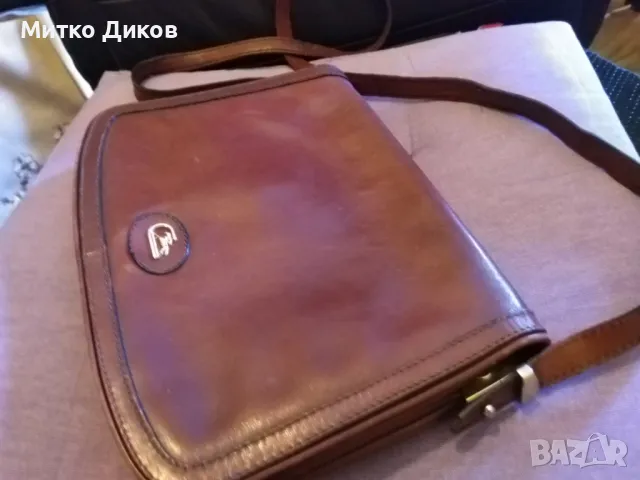 Lorenza firenze genuine leather bag hand made маркова женска чанта отлична ест.кожа 27х20см, снимка 5 - Чанти - 49442306