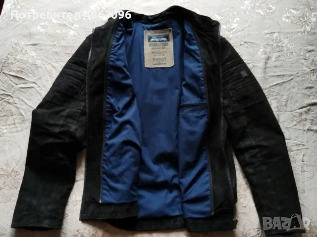 Мъжко яке Angelo Litrico - естествен велур, снимка 4 - Якета - 47549161