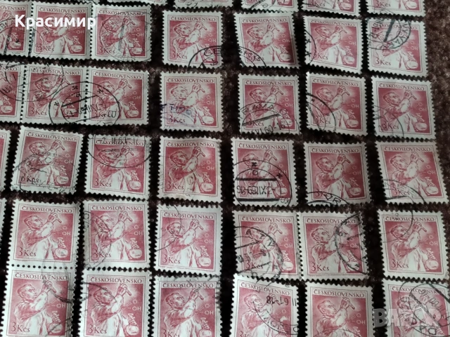Винтидж ПОЩЕНСКИ марки Чехословакия 90 бр. , снимка 6 - Филателия - 53173880