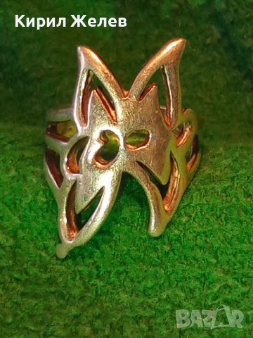 ШАРМАНТЕН СРЕБЪРЕН ПРЪСТЕН ПЕПЕРУДА СРЕБРО 925 АЖУРНА ХУДОЖЕСТВЕНА МАЙСТОРСКА ИЗРАБОТКА 34617, снимка 4 - Пръстени - 39535606