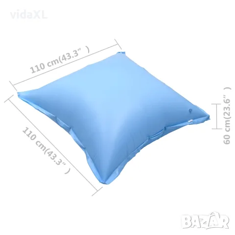 vidaXL Въздушни зимни възглавници за покривало на надземен басейн 2 бр, снимка 5 - Басейни и аксесоари - 56148370