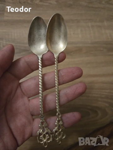Сребърен Комплект прибори 925, снимка 2 - Прибори за хранене, готвене и сервиране - 53773480