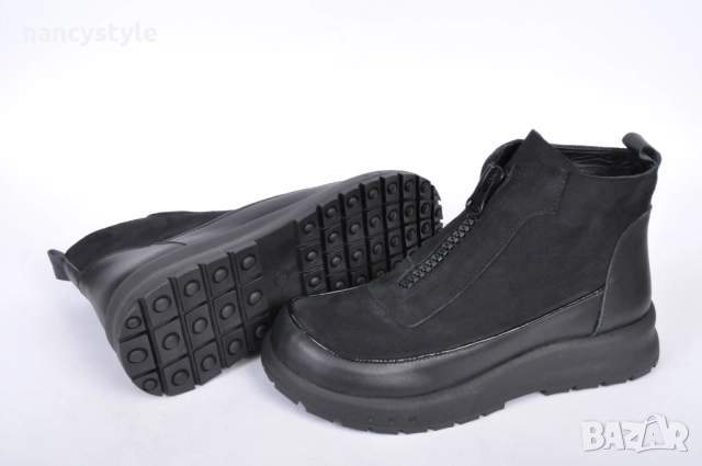 НОВО! Дамски спортни боти с цип - Два цвята, снимка 11 - Дамски боти - 52290405