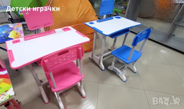 Детско бюро и столче за деца 3 -18 години, розаво, чин със стол , снимка 5 - Други - 48445996