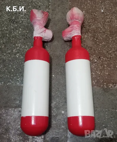 Продавам - 2 броя малки метални бутилки от СССР - 1,2 L - 1,68 кг tara - 200 BAR - работно налягане , снимка 2 - Въздушно оръжие - 55973551