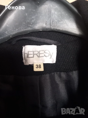 Дамско палто - черно , снимка 5 - Палта, манта - 52175201