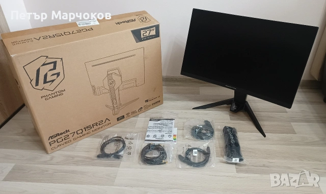 27" QHD 165Hz геймърски монитор – без мъртви пиксели, пълен комплект, снимка 7 - Монитори - 53457043