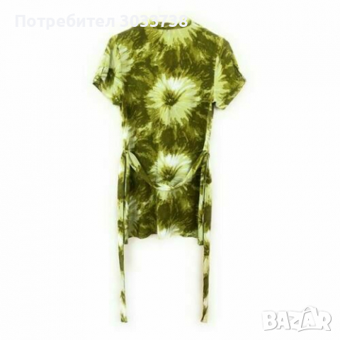 Tabitha Antropologie Винтидж Къса Копринен Рокля на Цветя с Колан Размер 8, снимка 3 - Рокли - 36161139