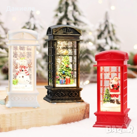 Коледна снежна лампа с LED светлина – празнична магия за уютен дом и топъл коледен дух, снимка 2 - Декорация за дома - 52815667