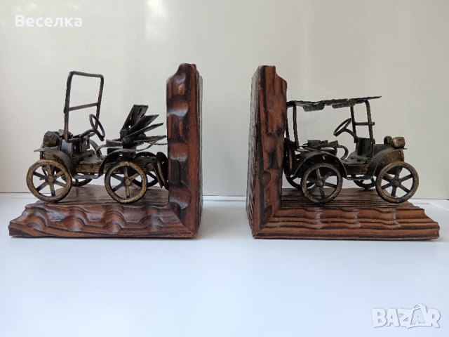 Подпори/стопери за книги с ретро автомобили , снимка 2 - Антикварни и старинни предмети - 50964233