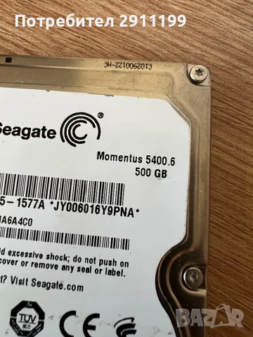2,5” SATA HDD 500GB, Seagate, снимка 2 - Твърди дискове - 51190088