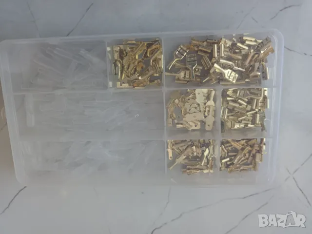 Кримпвани клеми 2,8/4,8/6,3мм, присъединителни лопаткови клеми м/ж, кабелни обувки, снимка 3 - Аксесоари и консумативи - 48614747