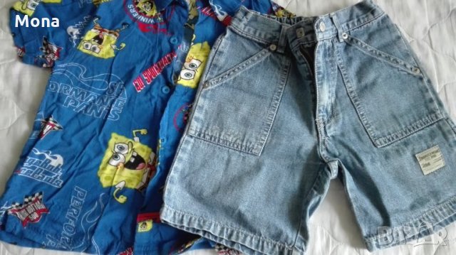 Панталонки и риза със Спондж Боб , снимка 1 - Детски комплекти - 34006339
