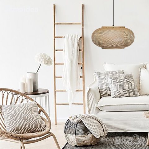 Пендел - Бамбук - Пръстен, снимка 6 - Лампи за таван - 41886441