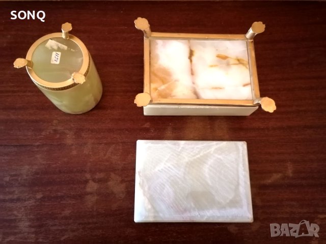 Невероятно Красив Комплект От Оникс-Кутия За Бижута И Др., снимка 5 - Антикварни и старинни предмети - 41567769