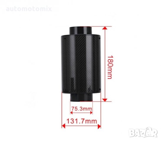 СПОРТЕН ФИЛТЪР ЗА АВТОМОБИЛ КАРБОН 210ММ - 8023, снимка 4 - Аксесоари и консумативи - 35959071