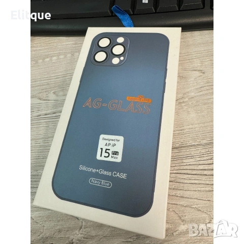 Кейс Със Стъклен Гръб за 15 PRO MAX