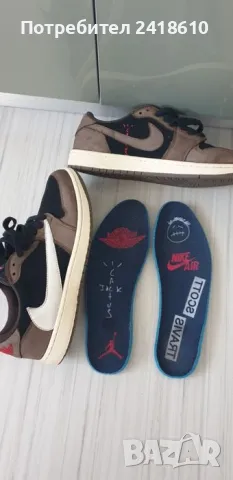 Nike Air Jordan 1 x Travis Scott  Mens Size 42/26.5 UK 7.5  US 8.5 ОРИГИНАЛ! Мъжки Кецове.