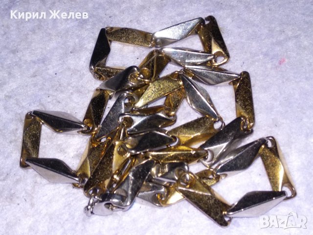 ВЕЛИКОЛЕПЕН ФЕШЪН АРТ ЛАНЕЦ - МЕДЕН с ЛЪСКАВА БЛЕСТЯЩА ЖЪЛТА и БЯЛА ПОЗЛАТА МАГНИТ НЕ го ЛОВИ 13773, снимка 12 - Колиета, медальони, синджири - 41483884