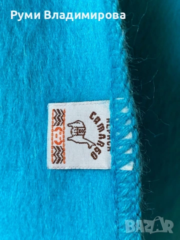 Тюркоазен шал от 100 % Alpaca, снимка 4 - Шалове - 53749886