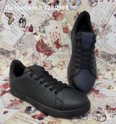 Кецове с равна подметка изцяло в черен цвят модел: 2207-1 black, снимка 1