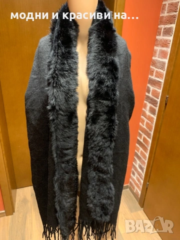 Голям кашмирен шал  с естествен косъм, снимка 5 - Шалове - 53168503