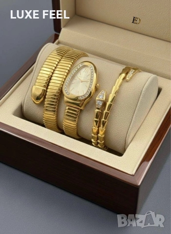 BVLGARI 💎Часовник + Гривна  , снимка 8 - Дамски - 53287797