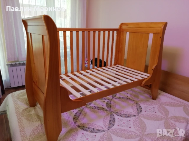 Супер Комплект Бебешко Детско Легло Креватче Tutti Bambini Katie Oak 3 in 1 Масив Ортопедичен Матрак, снимка 2 - Бебешки легла и матраци - 53841738