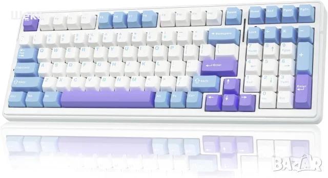 Механична безжична клавиатура AULA F99 White / Blue / Purple