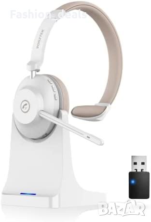 Нови Безжични слушалки Bluetooth с микрофон CVC шумопотискане за работа, снимка 1 - Bluetooth слушалки - 40609760