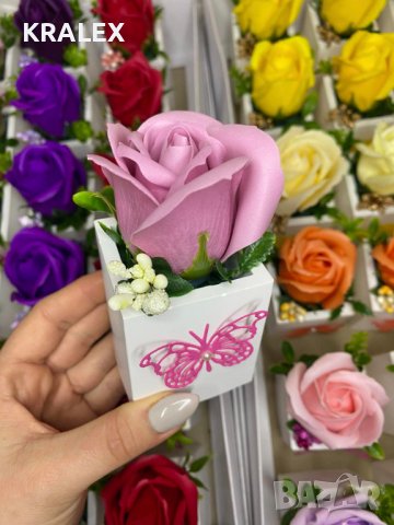 Мини кашпи със сапунени рози , снимка 8 - Подаръци за рожден ден - 39317609
