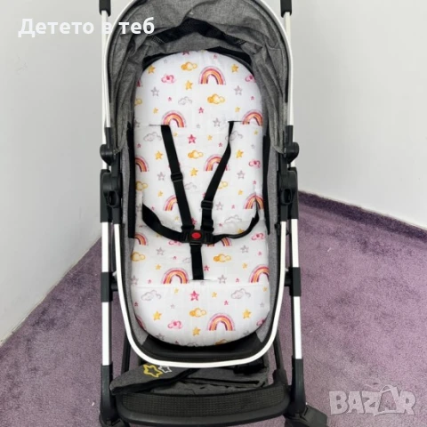 Постелка Лукс против изпотяване муслин Дъга, снимка 1