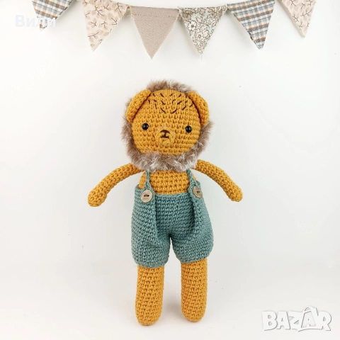 Мече с блузка и панталонки, плетени играчки, играчка ръчна изработка, играчка за бебе