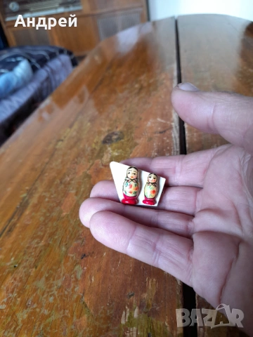 Стара брошка матрьошки #2, снимка 2 - Други ценни предмети - 53242531