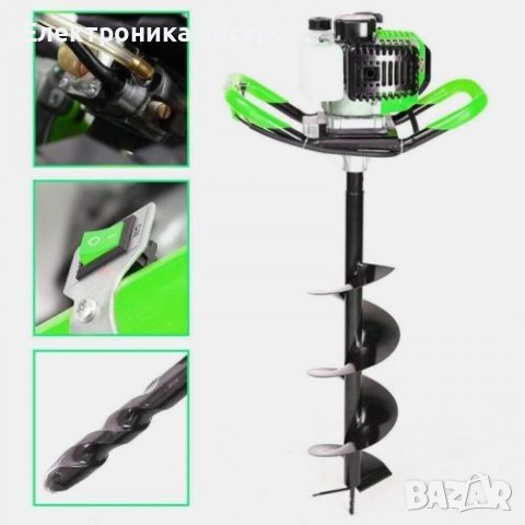 Бензинов Свредел ТАЙГА 52cc + подарък 100мм свредел