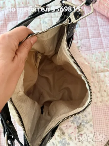 ОРИГИНАЛ DKNY, DONNA KARAN NEW YORK, УНИКАЛНА ГОЛЯМА МЕКА ЧАНТА, текстил и 100% естествена кожа, снимка 6 - Чанти - 55729546