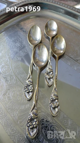 Стари колекционерски орнаментирани лъжички, 4 броя