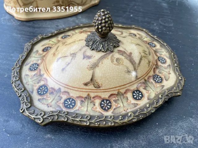 Порцелан старинен съд, снимка 6 - Антикварни и старинни предмети - 47328004