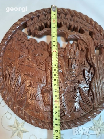 дървено пано за стена дърворезба 34/2, снимка 7 - Пана - 53763209