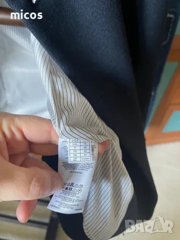 100 лв до 15.12!Brooks Brothers,оригинал,марково,фина вълна,тъмносиньо палто, снимка 12 - Палта, манта - 48245657