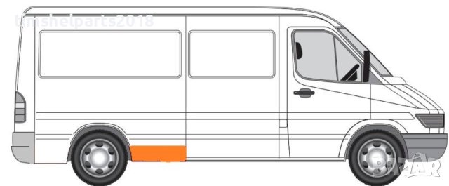 Задна вежда панел калник за Mercedes Sprinter, VW LT 1995 - 2006 год, снимка 2 - Части - 41394803