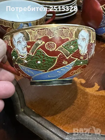 стар японски порцеланов сервиз за чай, снимка 4 - Други ценни предмети - 50428356